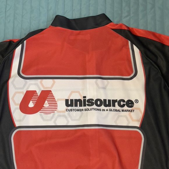 Jakroo Sport-Cut Fit Style Cycling Shirt Full Zip Unisource Back Pockets Men 2XL - Picture 10 of 12